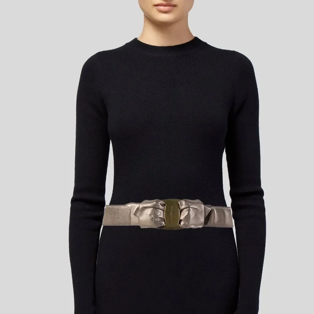 Salvatore Ferragamo Leather Waist Belt size 100
